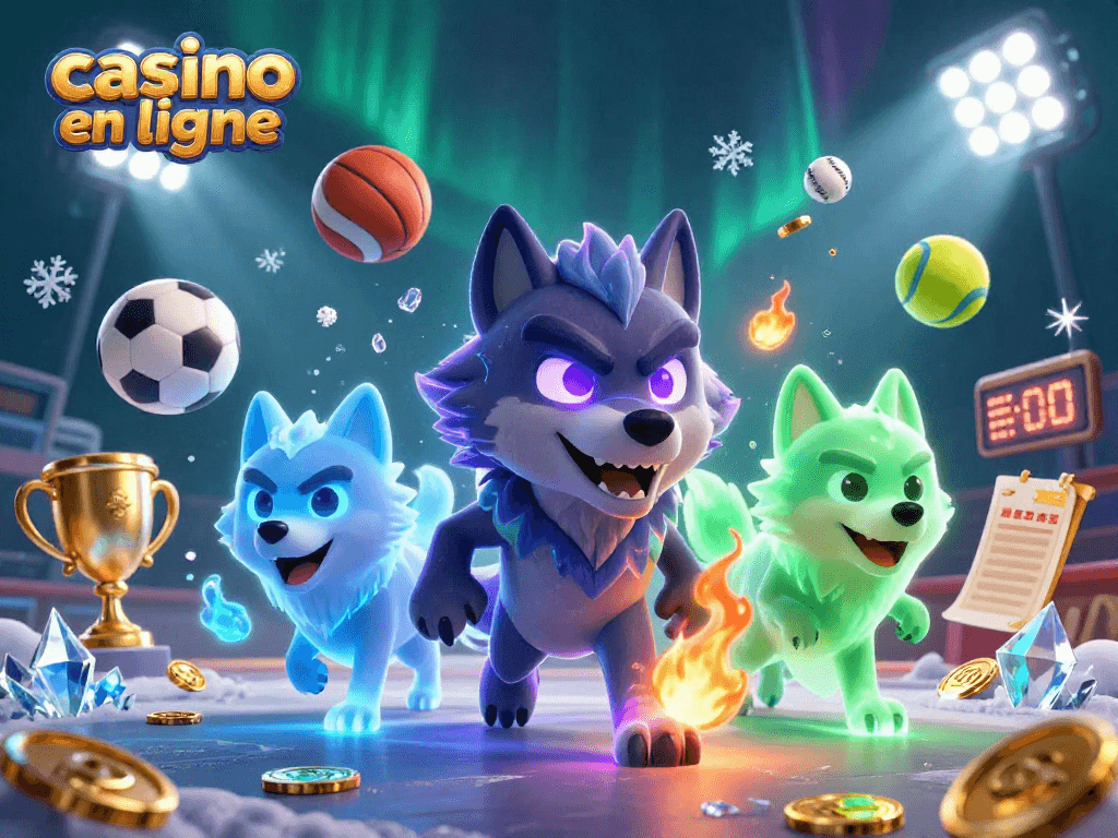 Jouez au casino en ligne avec un loup fantomatique et des éléments de jeu dynamique dans une scène immersive.