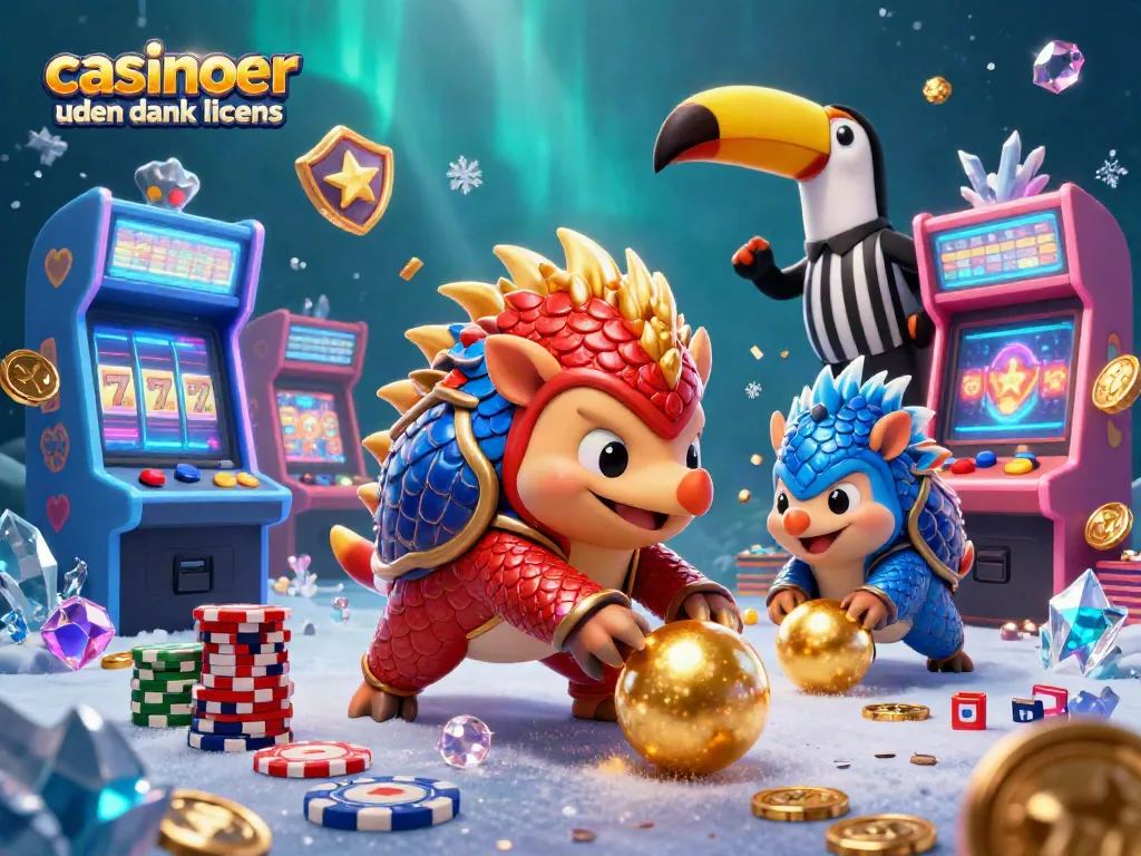 Play exciting games at casinoer uden dansk licens with colorful pangolin characters and arcade elements.