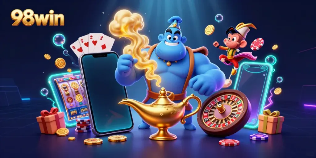 Engage with 98win’s dazzling casino atmosphere, featuring magical elements and captivating gaming visuals.