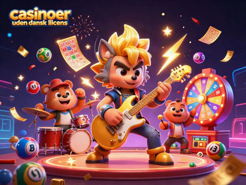 Experience dynamic casinoer uden dansk licens action with a rock star wolf and lively bear characters.