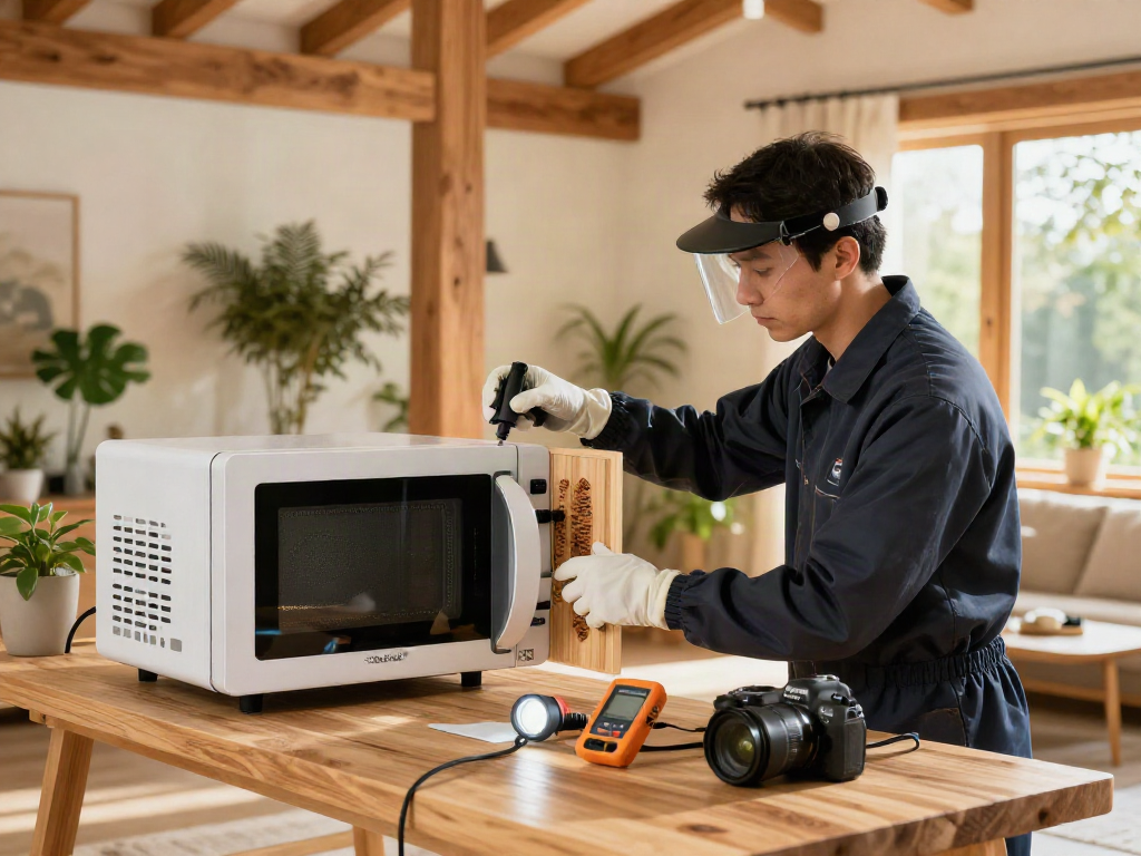 Application du traitement Shashel® pour éliminer les insectes xylophages dans un intérieur en bois bien éclairé.