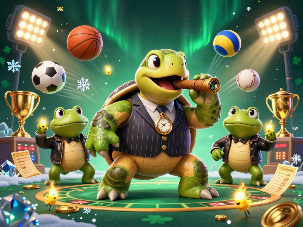 Experience thrilling gaming action with ea88 as the vibrant snapping turtle leads a fun casino scene.