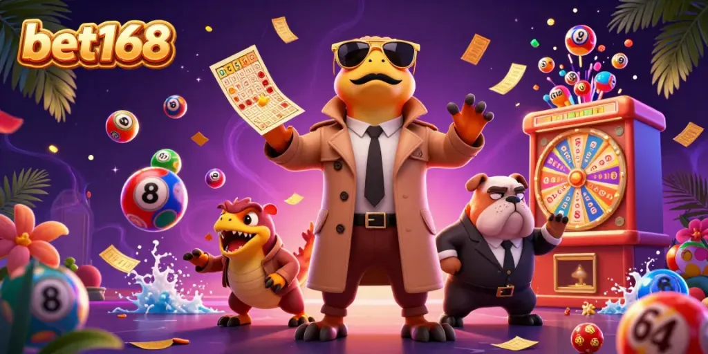 Win exciting prizes at bet168 with colorful lottery balls and thrilling casino visuals.