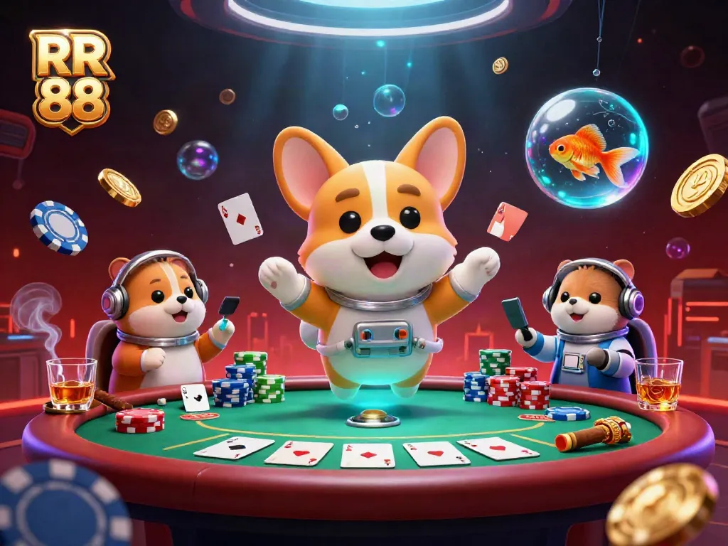 Experience exciting gameplay at RR 88 with vibrant casino elements and characters in a dynamic space scene.